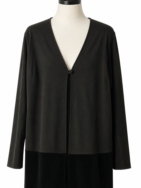 Liz Claiborne Sweaters - Liz Claiborne Two Tone Open Front Long Sleeve Cardigan, Size L